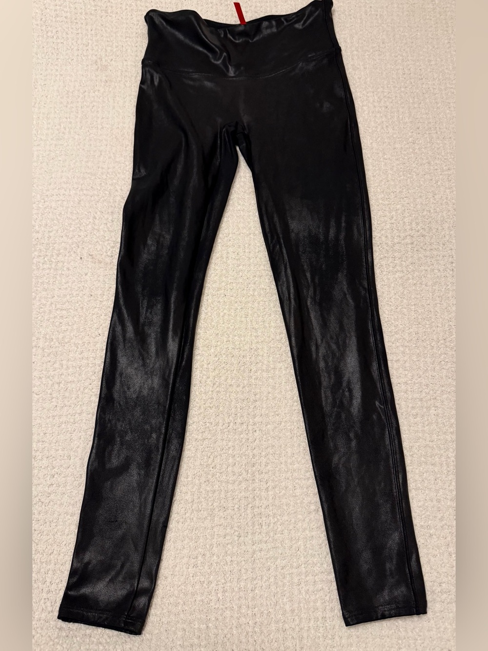 SPANX Faux Leather High-Rise Leggings, Black, Size M
